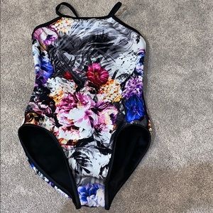 Bloch Reversable Print to Black Leotard